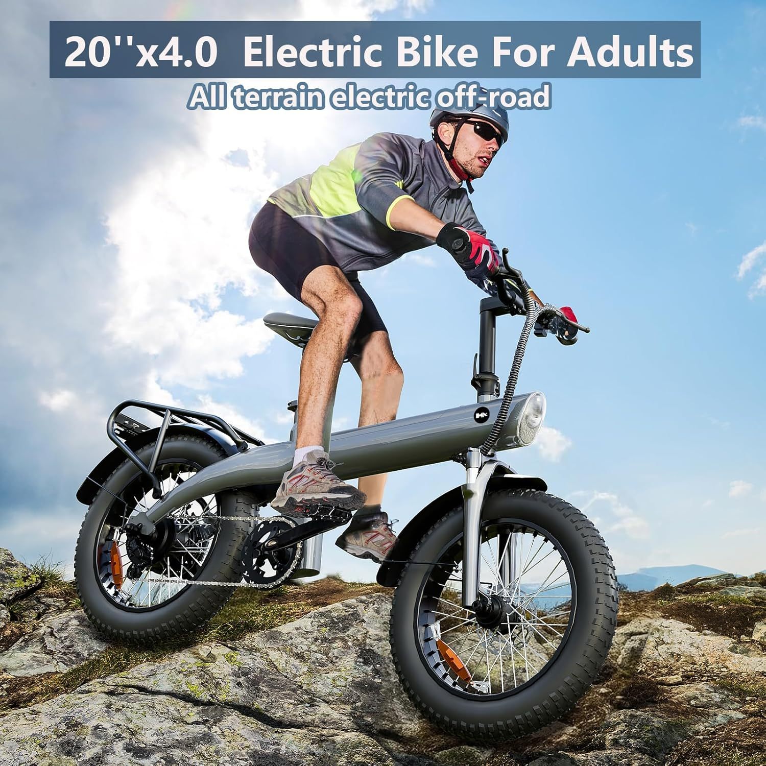 HX Q3 Electric Dirt Bike For Adults,2000W Powerful Motor E Bikes 7-Speed Disc Brake,31 MPH&60 Miles Range,20x4 Fat Tire,48V 20Ah Removable Battery,Front Suspension E Bike,LCD Display - Image 7